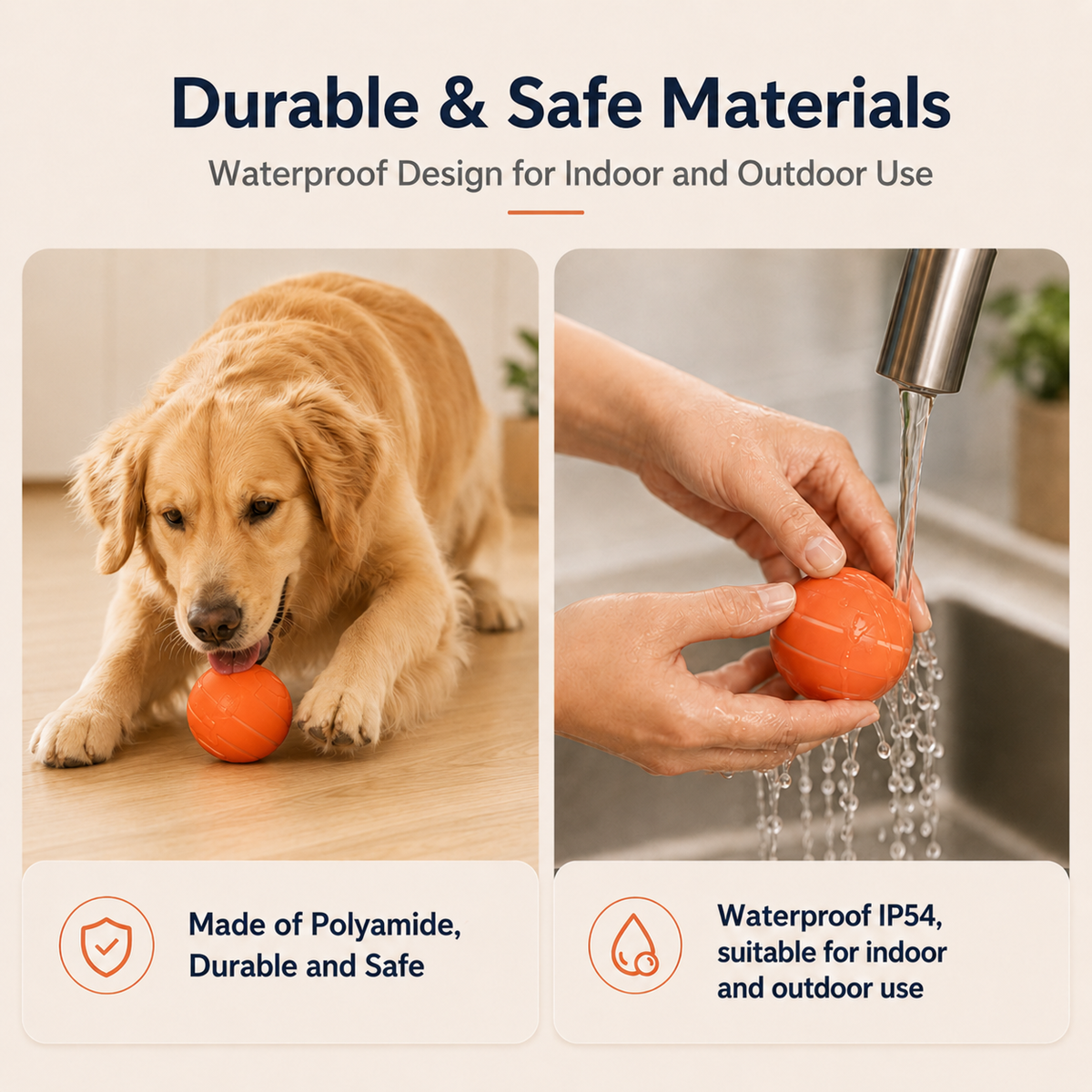 DuraSpin - Self-Rolling Dog Ball